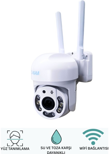 3mp Wifi Güvenlik Kamerası Gece Renkli 355° Döner Çift Yön Ses Sd Destekli fırsatları