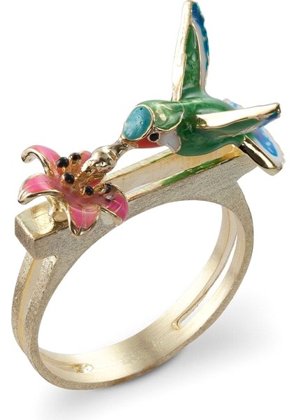 Sinek Kuşu Uras 925 Ayar Gümüş Kadın Yüzük