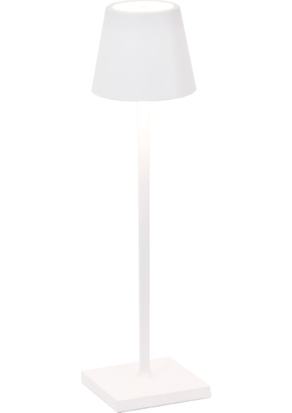 Poldina Beyaz Micro Şarjlı LED Masa Lambası