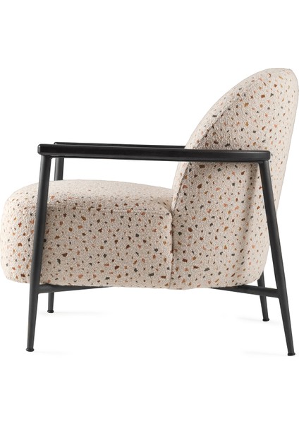 Meder Siyah Terrazzo Desenli Metal Berjer indirimleri