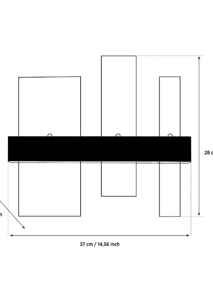 Ekho Beyaz Eskitme Mermer LED Aplik