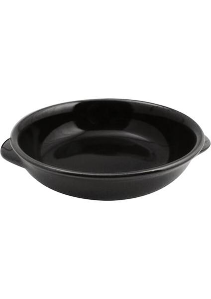 Siyah Seramik Yuvarlak Mini Fırın Kabı 15 cm