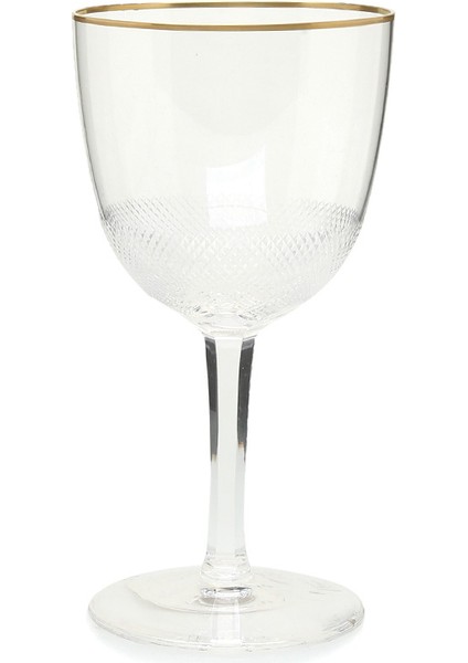 Şeffaf Gold Çizgi Detaylı Kristal Kadeh