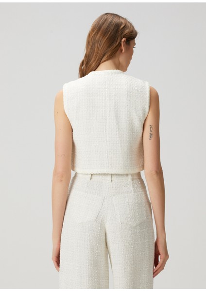 Vadere Ekru Tweed Yelek fırsatları