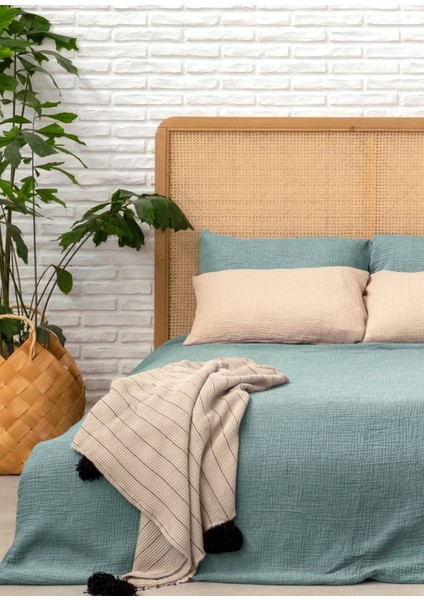 Koza Koyu Yeşil %100 Pamuk Çift Kişilik Nevresim Kılıfı 260X240 cm fiyatları
