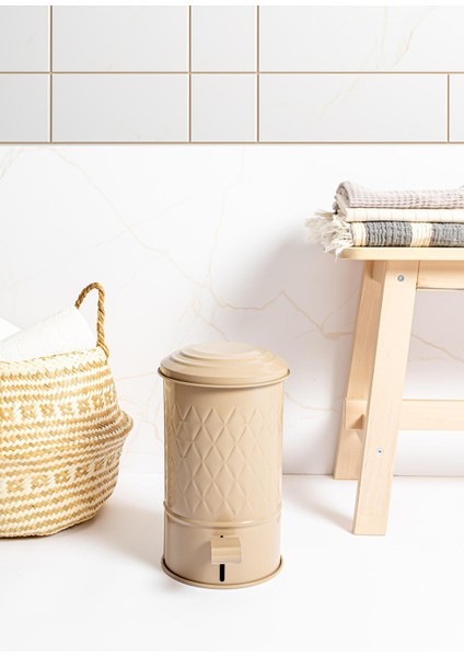 Prizma Karamel Galvaniz Pedallı Banyo Çöp Kovası 5 Lt fiyatları