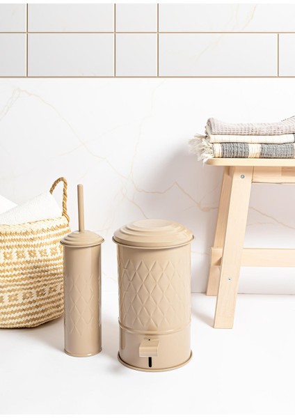 Prizma Karamel Galvaniz Pedallı Banyo Çöp Kovası 5 Lt modelleri