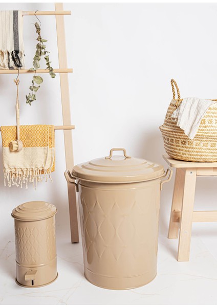 Prizma Karamel Galvaniz Pedallı Banyo Çöp Kovası 5 Lt fırsatları