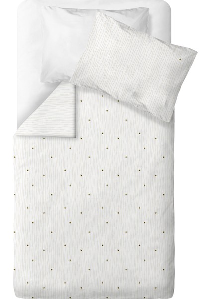 Happy Bee %100 Organik Pamuk Saten Nakışlı Bebek Çocuk Nevresim Takımı 100 x 150 cm