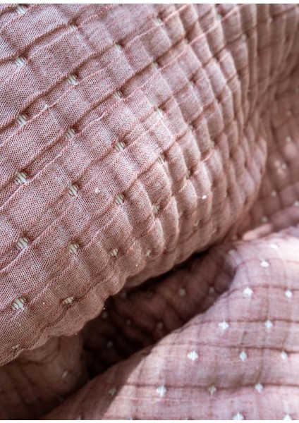 Rust Lila %100 Pamuk Noktalı King Size Yatak Örtüsü 240 x 260 cm modelleri