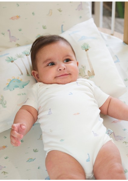 Dino %100 Organik Pamuk Saten Bebek Çocuk Nevresim Takımı 100 x 150 cm fırsatları