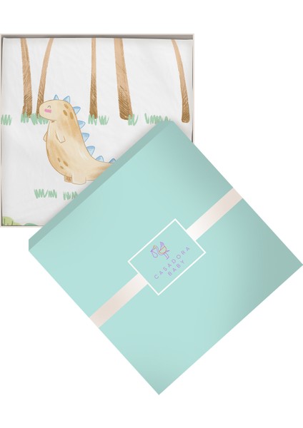 Dino %100 Organik Pamuk Saten Bebek Çocuk Nevresim Takımı 100 x 150 cm
