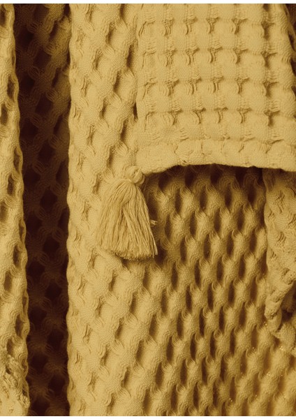 Hardal %100 Pamuk Waffle Bebek Pike Örtü 90 x 120 cm fırsatları