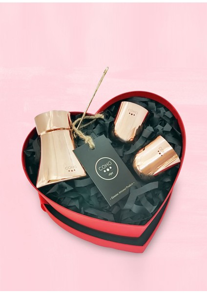 Coho Love Box Artisan Bakır Cezve ve Bakır Bardak Hediye Seti fiyatları