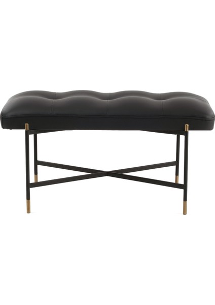 Kirit Mini Siyah Gold Metal Ayaklı Deri Bank fiyatları