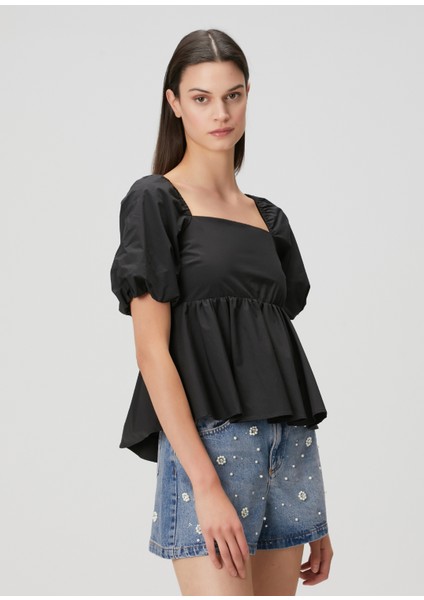 Lenie Siyah Peplum Bluz modelleri