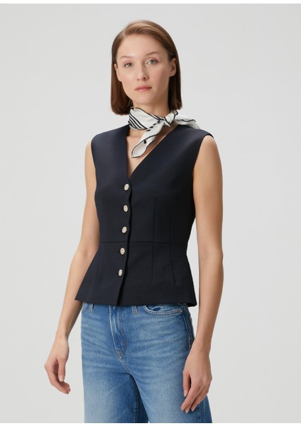 Lorine Lacivert Bluz