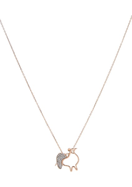 Pırlanta Detaylı Kadın Altın Kolye