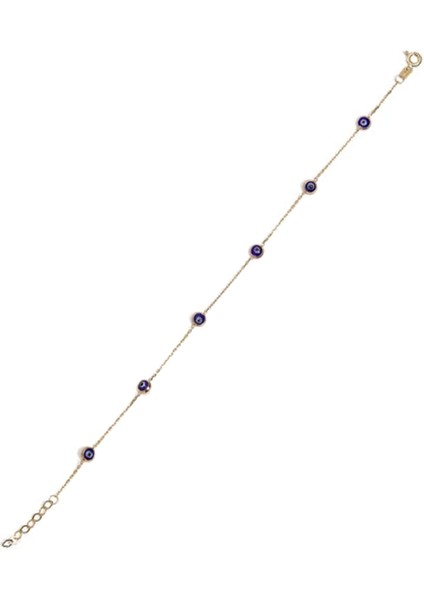 Nazar Boncuğu Kadın Altın Bileklik