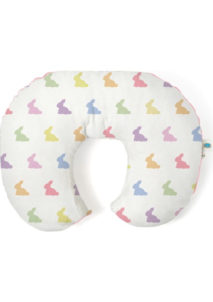 Rainbow Lapin Pink Müslin Bebek Emzirme Destek Yastığı