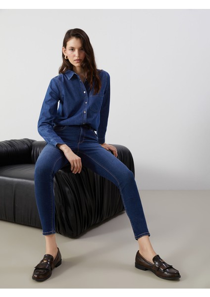 Yeni Sezon Jüpiter Süper Skinny Fit Kadın Jean Pantolon