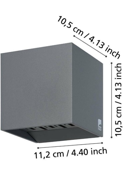 Calpıno 2 Antrasit Alüminyum Döküm Duvar Aplik Dış Mekan Aydınlatması modelleri