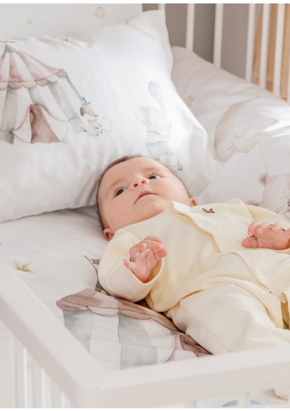 Circus %100 Organik Pamuk Saten Bebek Çocuk Nevresim Takımı 100 x 150 cm