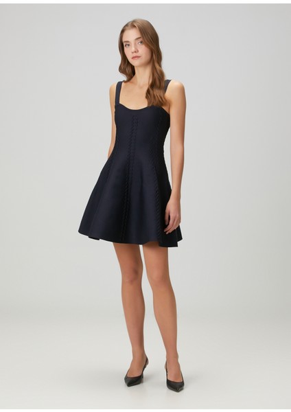 Lacivert Mini Triko Elbise modelleri