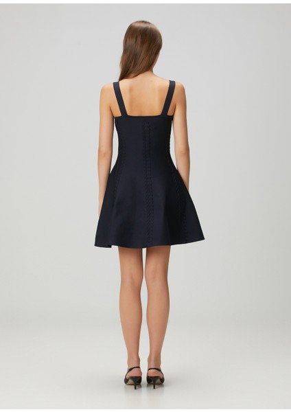 Lacivert Mini Triko Elbise fırsatları