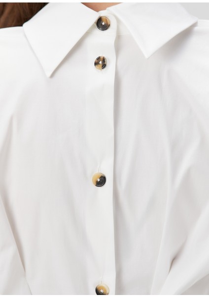 Beyaz Drapeli Gömlek indirimleri