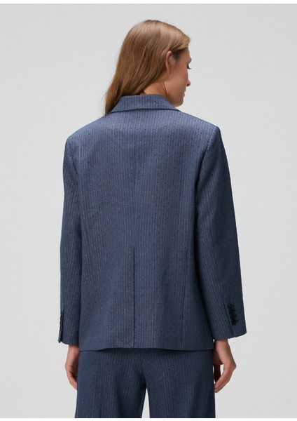 Vernona Mavi Çizgili Blazer indirimleri