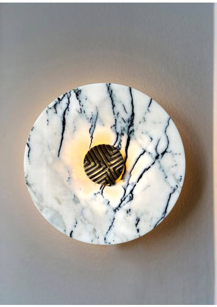 Art Deco Beyaz / Gri Doğal Taş Aplik modelleri