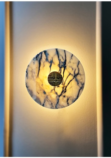 Art Deco Beyaz / Gri Doğal Taş Aplik fırsatları