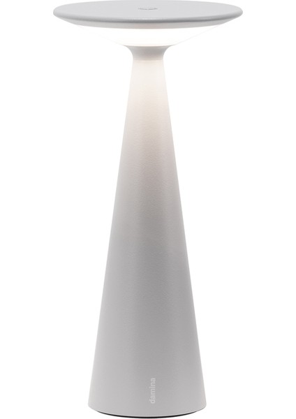 Damina Açık Gri Şarjlı LED Masa Lambası