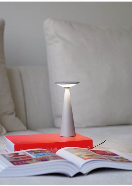 Damina Açık Gri Şarjlı LED Masa Lambası fiyatları