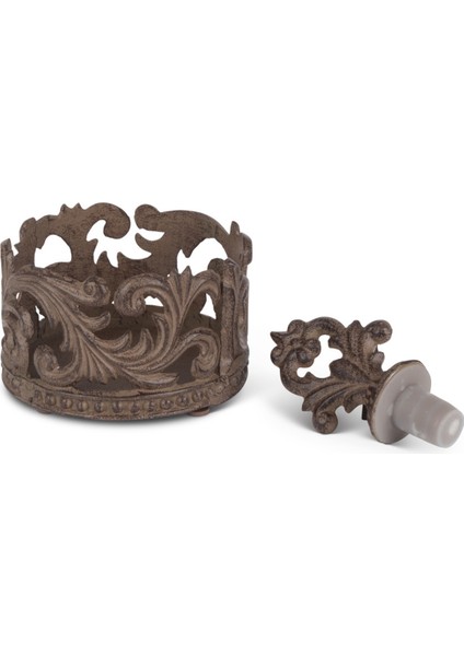 Acanthus Wine Holder Bronz Metal Şişe Tutucu