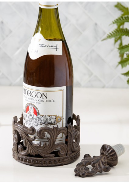 Acanthus Wine Holder Bronz Metal Şişe Tutucu fiyatları