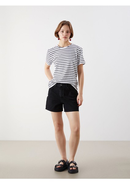 Yeni Sezon Bisiklet Yaka Çizgili Kadın Tişört fiyatları