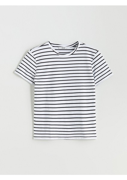 Yeni Sezon Bisiklet Yaka Çizgili Kadın Tişört indirimleri