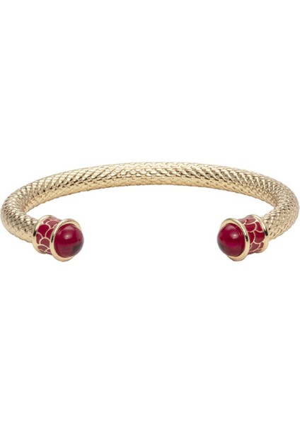 Salamander Ruby Gold Torque Bangle Bracelet Bileklik