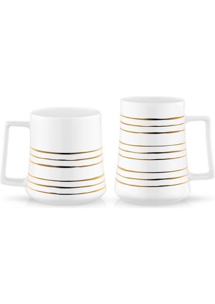 Sufi He&she Beyaz 2'li Bone China Kupa Seti