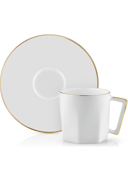 Mislina 6'lı Altın Çay Fincanı Seti