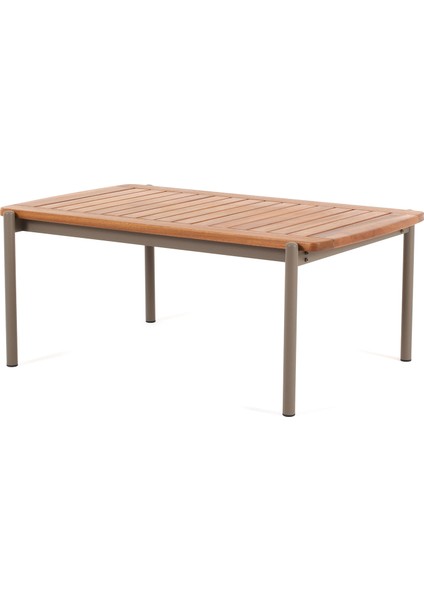 Ban Iroko Vizon Metal Bahçe Sehpası