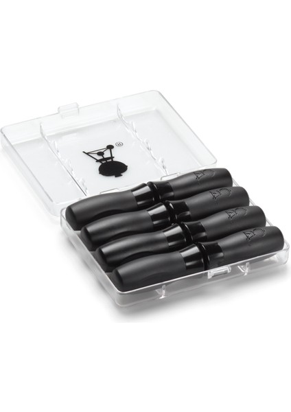 Siyah Çelik 8'li Mısır Tutucu Seti