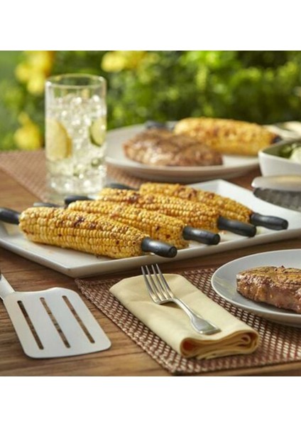 Siyah Çelik 8'li Mısır Tutucu Seti fiyatları