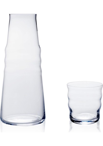 Zuma Şeffaf Bardaklı Başucu Sürahisi