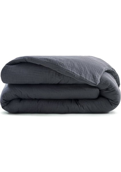 Koza Antrasit %100 Pamuk Çift Kişilik Nevresim Kılıfı 240X220 cm