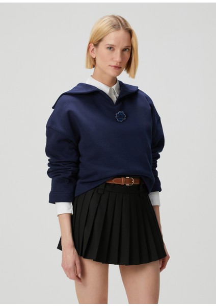 Toga Lacivert Polo Sweatshirt
