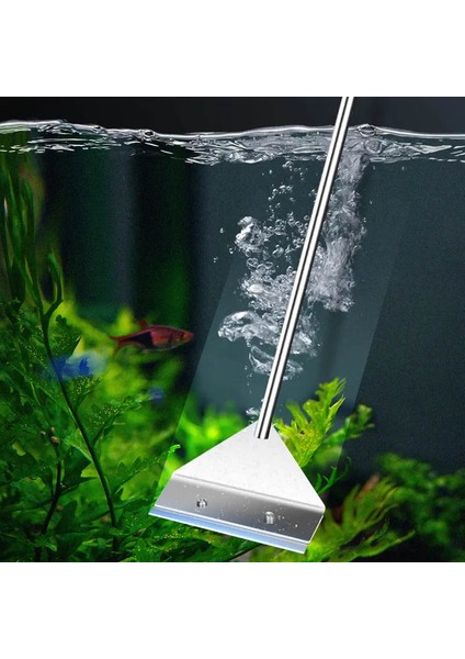Akvaryum Camı için Çift Kullanımlı Yosun Kazıyıcı - Düz Yüzey/Alttan Kum Düzenleme, 33CM–53CM modelleri