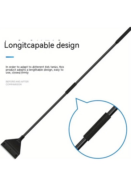 Akvaryum Camı için Çift Kullanımlı Yosun Kazıyıcı - Düz Yüzey/Alttan Kum Düzenleme, 33CM–53CM indirimleri